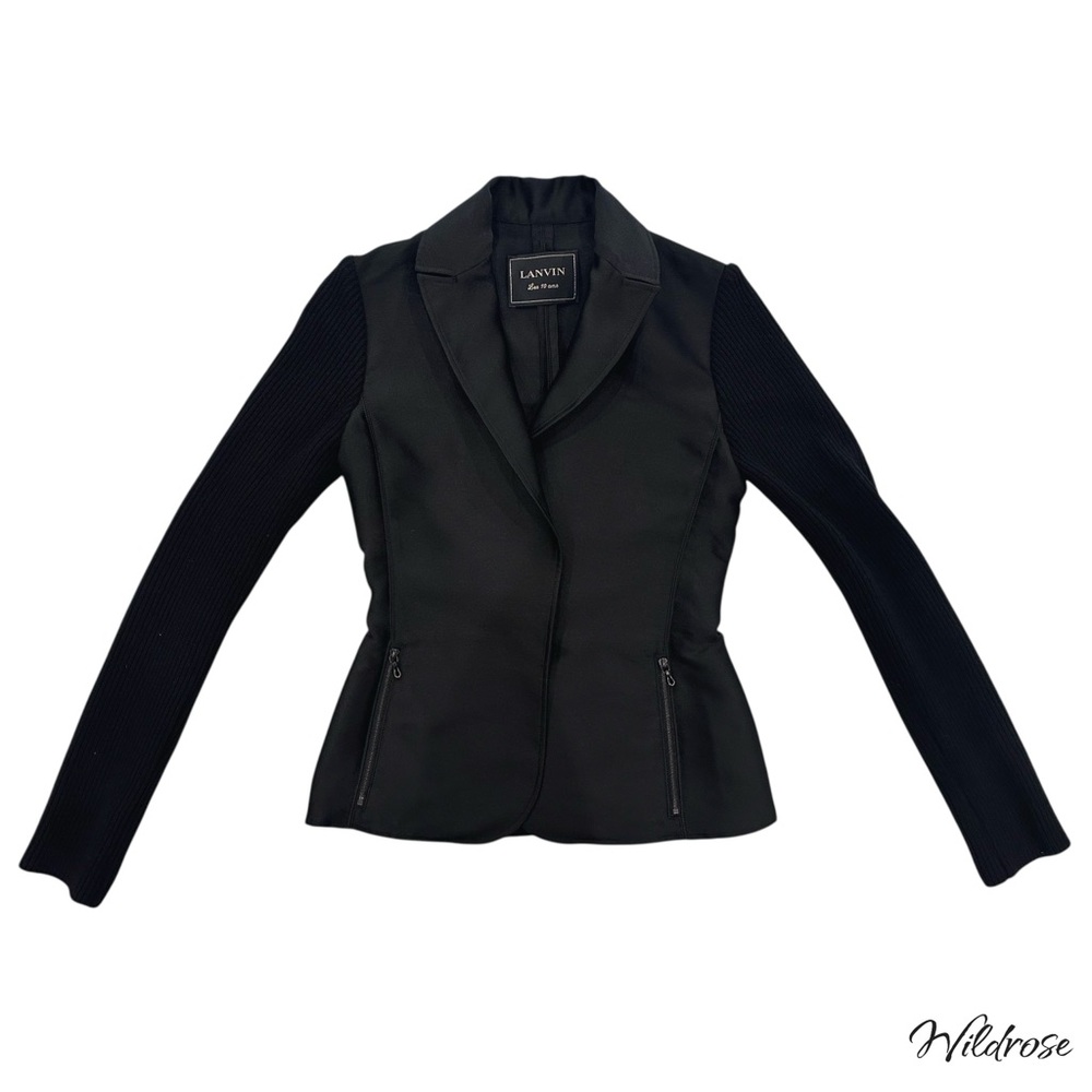 Lanvin Paris “Le 10 ams” Black Structured Fitted Jacket